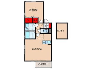 スト－ク小野原Ｂ棟の物件間取画像